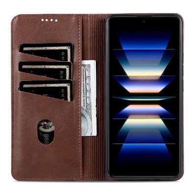 Чехол-книжка „AZNS“ Retro - коричневый (Xiaomi 17 Ultra)
