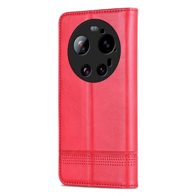 Чехол-книжка "AZNS" Retro - красный (Xiaomi 17 Ultra)