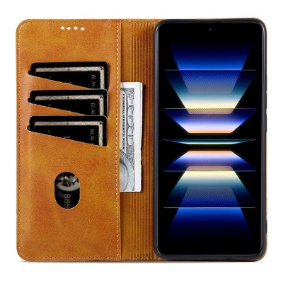 Чехол-книжка „AZNS“ Retro - коричневый (Xiaomi 17 Ultra)