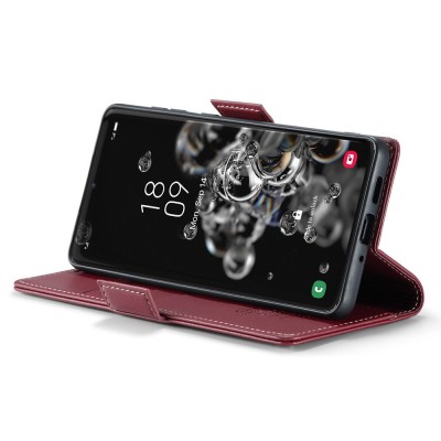 "CaseMe" Leather atvēramais ādas maciņš - bordo (Galaxy S20 Ultra)