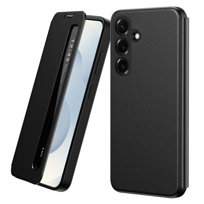 Чехол-книжка "Qing" Smart Side Line Solid - черный (Galaxy S26+)