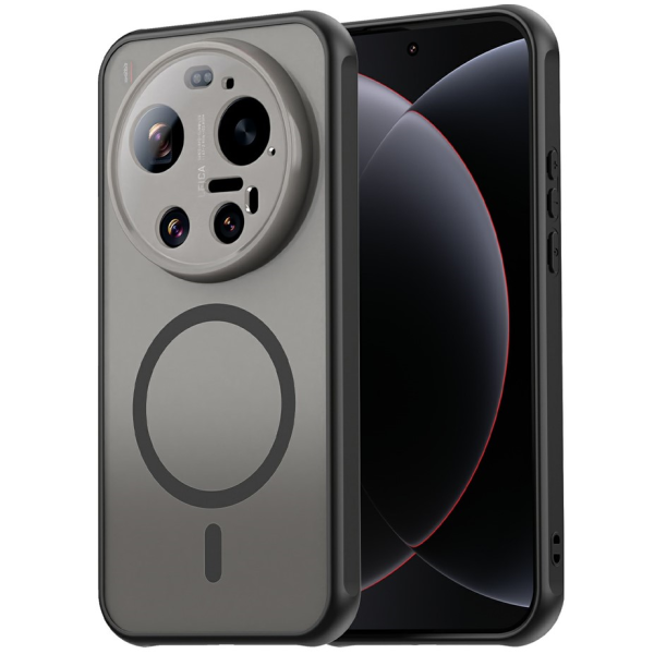 "Mofan" MagSafe твердый силиконовый матовый (ТПУ) чехол - чёрный (Xiaomi 17 Ultra)