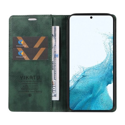Чехол-книжка "YIKATU" Split - зелёный (Galaxy S22 5G)