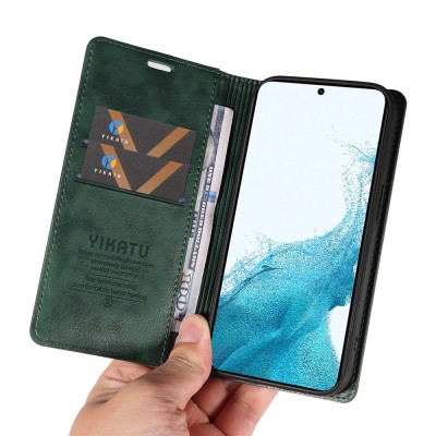 Чехол-книжка "YIKATU" Split - зелёный (Galaxy S22 5G)