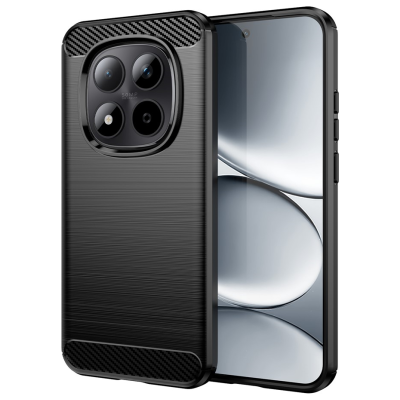 Твердый силиконовый чехол (TPU) "AILES" Carbon - чёрный (Redmi Note 15 Pro 5G)