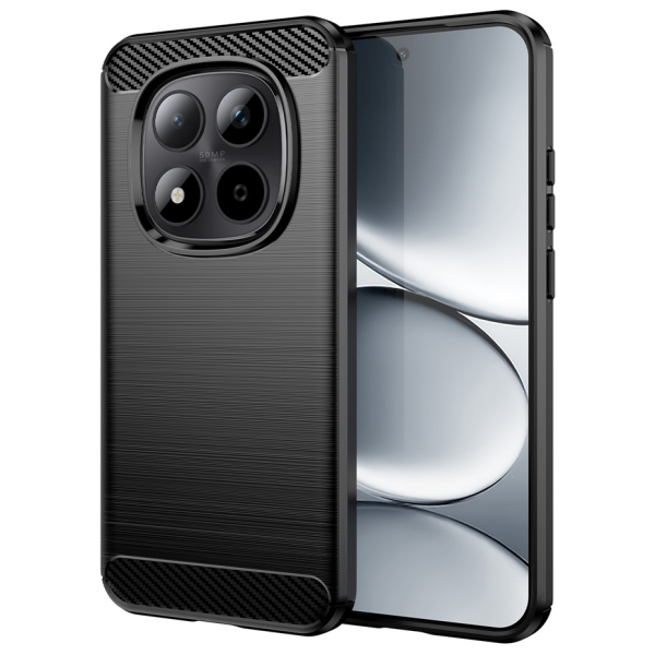 Твердый силиконовый чехол (TPU) "AILES" Carbon - чёрный (Redmi Note 15 Pro 5G)