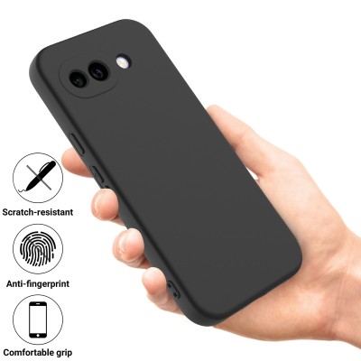 "Shell" твердый силиконовый (TPU) чехол - чёрный (Pixel 10a)
