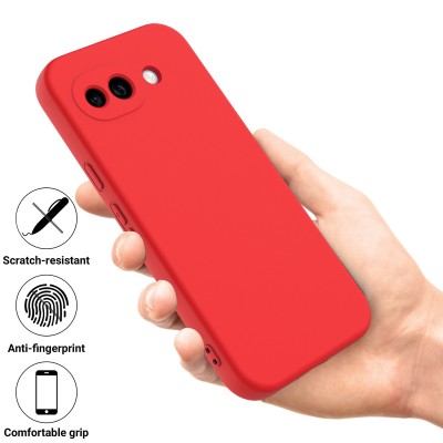 "Shell" твердый силиконовый (TPU) чехол - красный (Pixel 10a)
