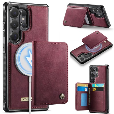 „CASEME“ Wallet apvalks - bordo (Galaxy S26 Ultra)