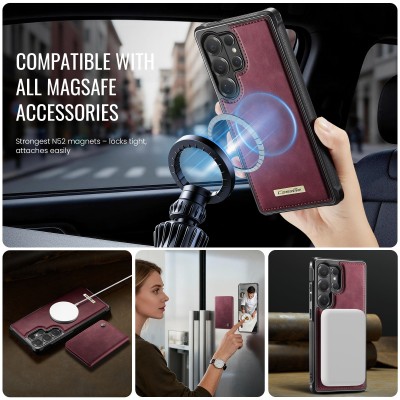 „CASEME“ Wallet чехол - бордовый (Galaxy S26 Ultra)