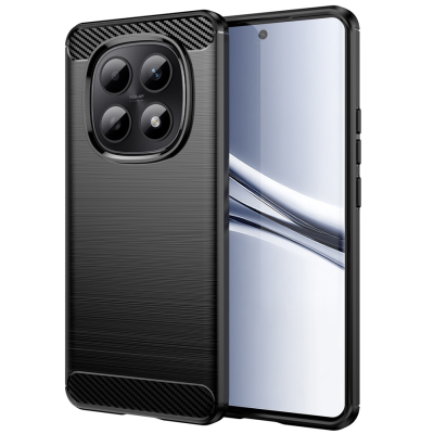 "AILES" Carbon cieta silikona (TPU) apvalks - melns (Redmi Note 15 5G / Redmi Note 15 4G / Poco M8)