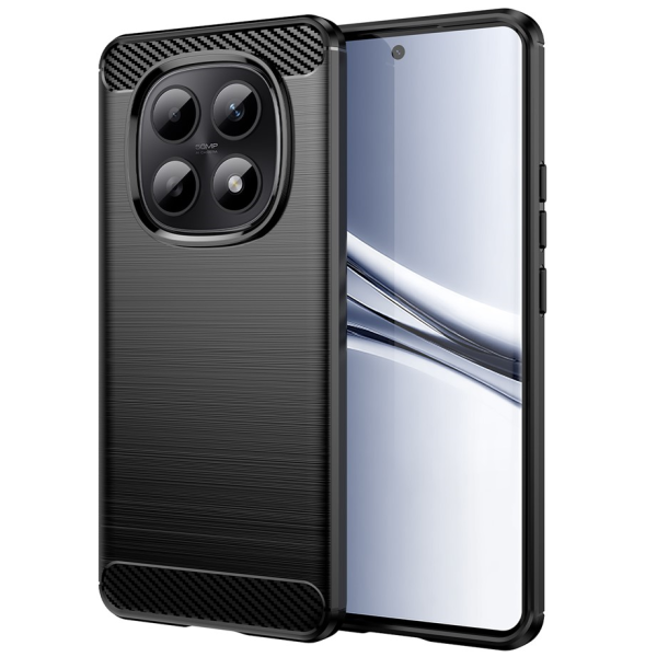 Твердый силиконовый чехол (TPU) "AILES" Carbon - чёрный (Redmi Note 15 5G / Redmi Note 15 4G / Poco M8)