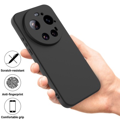 "Shell" твердый силиконовый (TPU) чехол - чёрный (Xiaomi 17 Ultra)