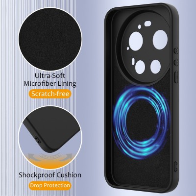 "Shell" MagSafe твердый силиконовый (TPU) чехол - чёрный (Xiaomi 17 Ultra)