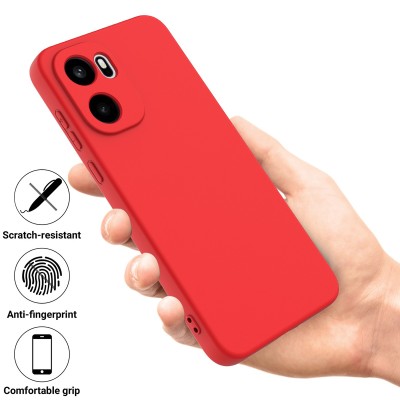 "Shell" cieta silikona (TPU) apvalks - sarkans (OnePlus 15R / Ace 6T / Ace 6)