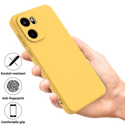"Shell" твердый силиконовый (TPU) чехол - жёлтый (OnePlus 15R / Ace 6T / Ace 6)