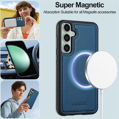 "LC.IMEEKE" MagSafe 2-in-1 atlokāms maciņš - zils (Galaxy A57)