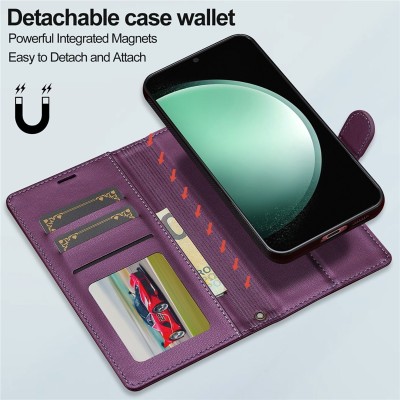"LC.IMEEKE" MagSafe прочный чехол-книжка 2-в-1 - фиолетовый (Galaxy A57)