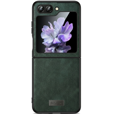 „Sulada“ Leather ādas apvalks - zaļš (Galaxy Flip5)