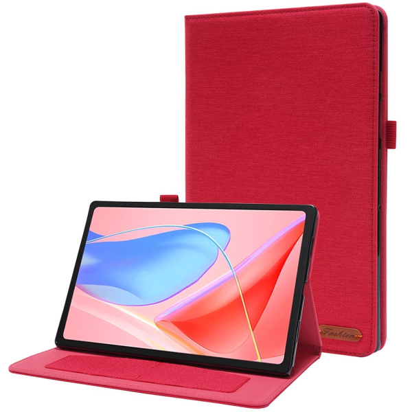 "Fashion" atvēramais tekstila maciņš - sarkans (Lenovo Tab 10.1)
