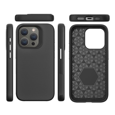 „TUKU“ Shockproof ciets silikona korpuss - melns (iPhone 16 Pro Max)