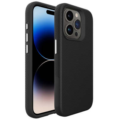 „TUKU“ Shockproof ciets silikona korpuss - melns (iPhone 16 Pro)