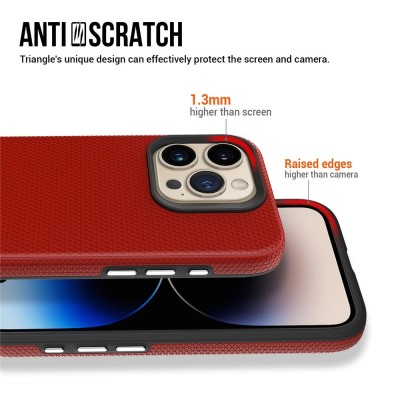 „TUKU“ Shockproof ciets silikona korpuss - sarkans (iPhone 16 Pro)