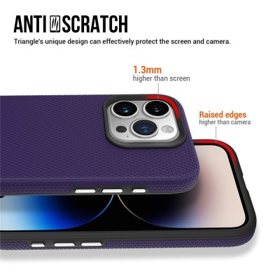 „TUKU“ Shockproof ciets silikona korpuss - violets (iPhone 16 Pro)