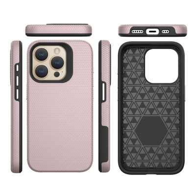 „TUKU“ Shockproof ciets silikona korpuss - rozs (iPhone 16 Pro)