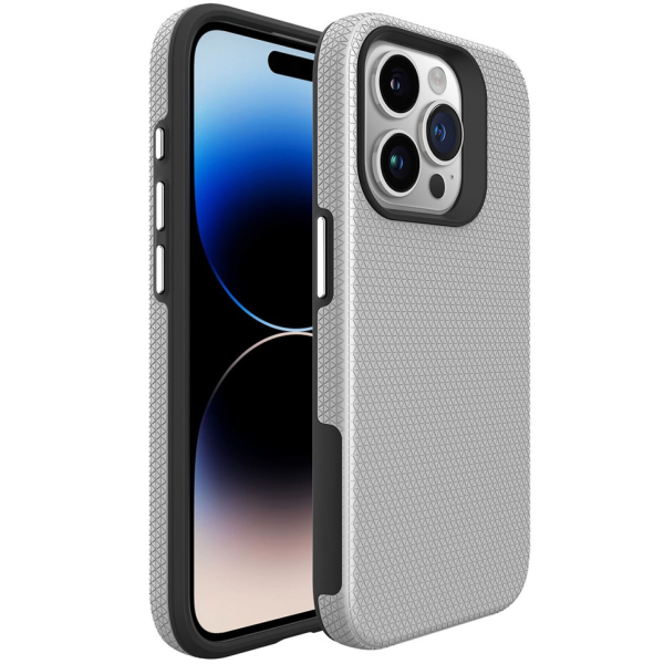 „TUKU“ Shockproof ciets silikona korpuss - sudrabs (iPhone 16 Pro)