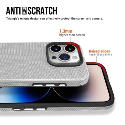 „TUKU“ Shockproof ciets silikona korpuss - sudrabs (iPhone 16 Pro)