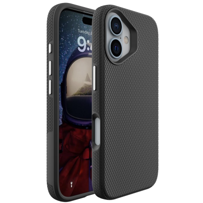 „TUKU“ Shockproof ciets silikona korpuss - melns (iPhone 16)