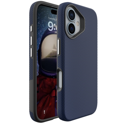 „TUKU“ Shockproof ciets silikona korpuss - tumši zils (iPhone 16)