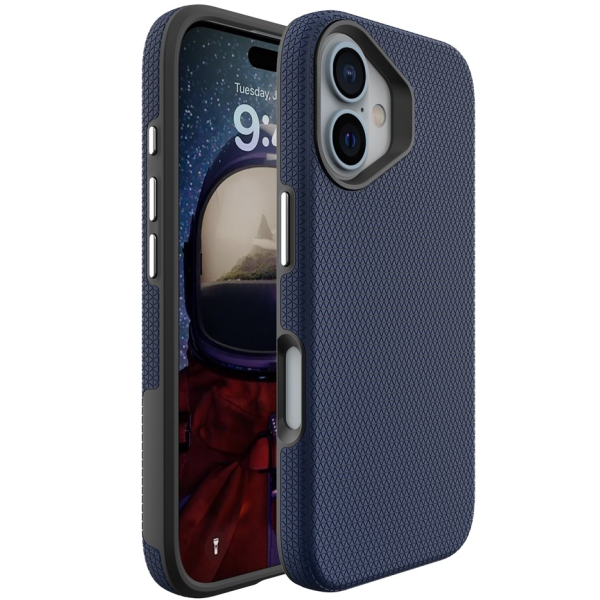 „TUKU“ Shockproof kõva silikoonümbris - тёмно-синий (iPhone 16)