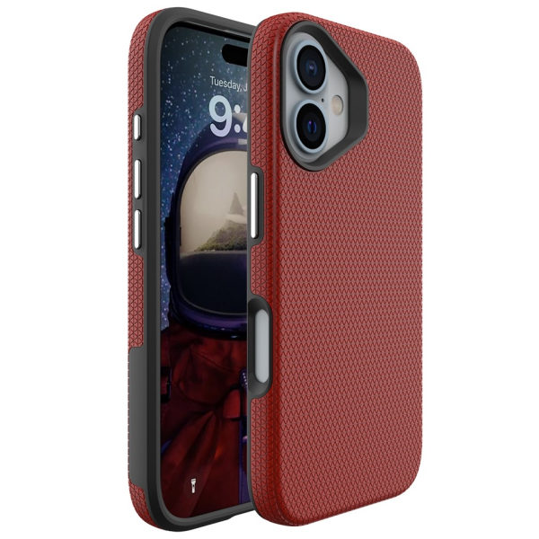 „TUKU“ Shockproof ciets silikona korpuss - sarkans (iPhone 16)