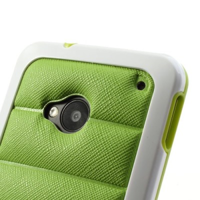 „Infisens“ Hybrid Bumper HTC One M7 žalias dėklas (Dėkliukas) / Priedai.lt