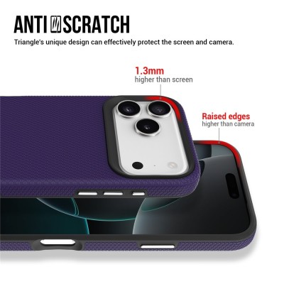 „TUKU“ Shockproof kõva silikoonümbris - фиолетовый (iPhone 17 Pro)
