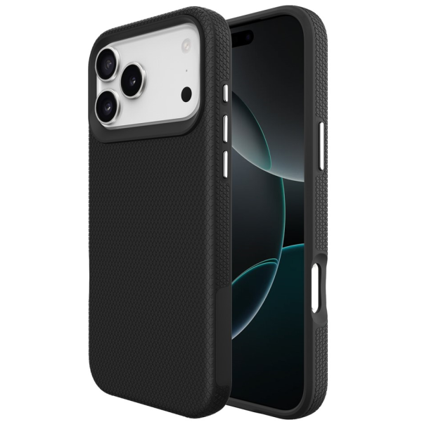 „TUKU“ Shockproof ciets silikona korpuss - melns (iPhone 17 Pro Max)