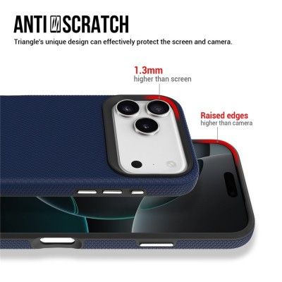 „TUKU“ Shockproof ciets silikona korpuss - tumši zils (iPhone 17 Pro Max)