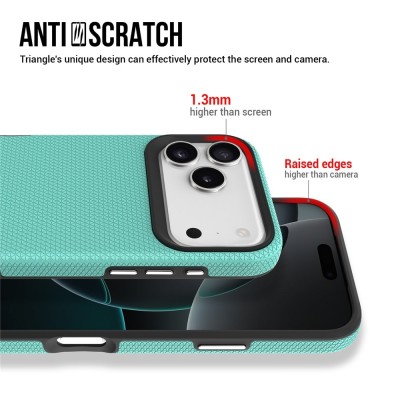 „TUKU“ Shockproof kõva silikoonümbris - зелёный (iPhone 17 Pro Max)