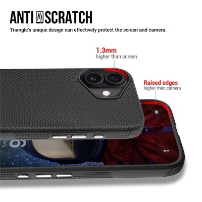 „TUKU“ Shockproof ciets silikona korpuss - melns (iPhone 17)