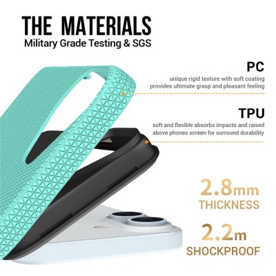 „TUKU“ Shockproof kõva silikoonümbris - зелёный (iPhone 17)