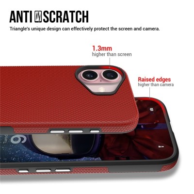 „TUKU“ Shockproof ciets silikona korpuss - sarkans (iPhone 17)