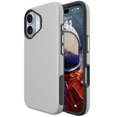 „TUKU“ Shockproof ciets silikona korpuss - sudrabs (iPhone 17)