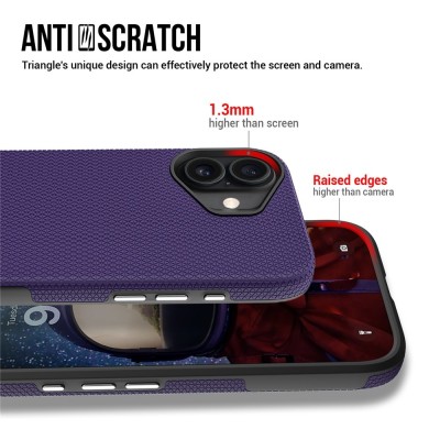„TUKU“ Shockproof kõva silikoonümbris - фиолетовый (iPhone 17)