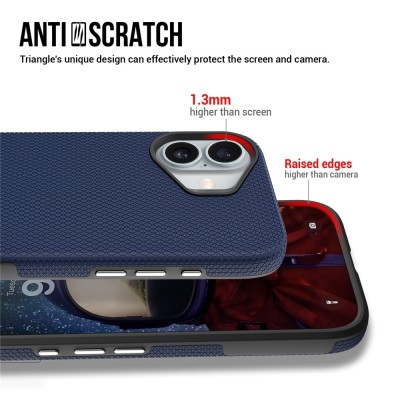 „TUKU“ Shockproof kõva silikoonümbris - тёмно-синий (iPhone 17)