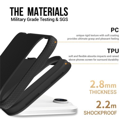 „TUKU“ Shockproof kõva silikoonümbris - must (iPhone Air)