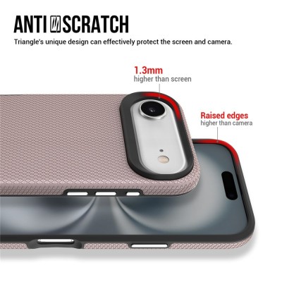 „TUKU“ Shockproof ciets silikona korpuss - rozs (iPhone Air)