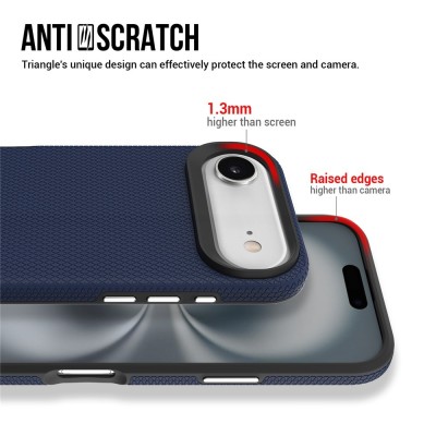 „TUKU“ Shockproof ciets silikona korpuss - tumši zils (iPhone Air)
