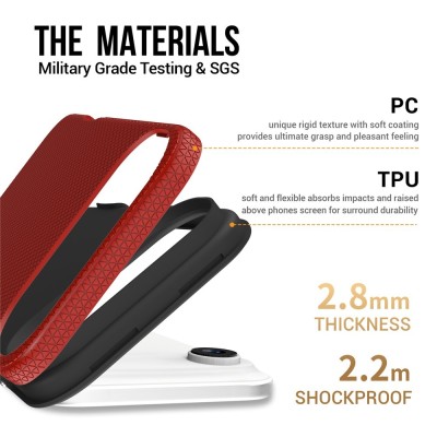 „TUKU“ Shockproof kõva silikoonümbris - красный (iPhone Air)